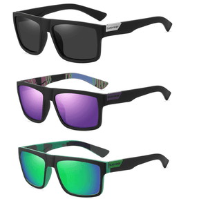 Gafas de Sol Deportivas Quisviker - Polarizadas con Protección UV400 - Kit de 3 Unidades.